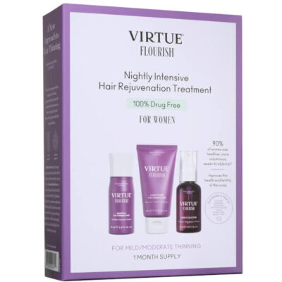 VIRTUE Flourish Nightly Intensive Hair Rejuvenation Treatment Kit – Trial Size 3 piece